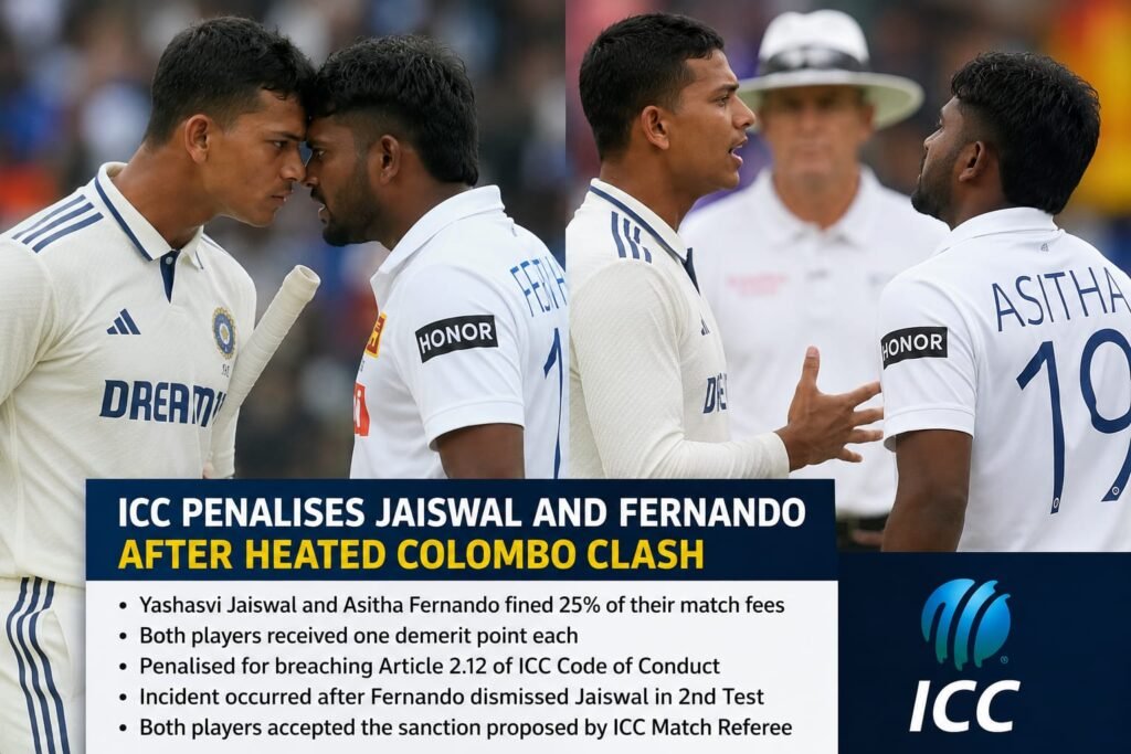 ICC Penalises Jaiswal and Fernando After Heated Colombo Exchange
