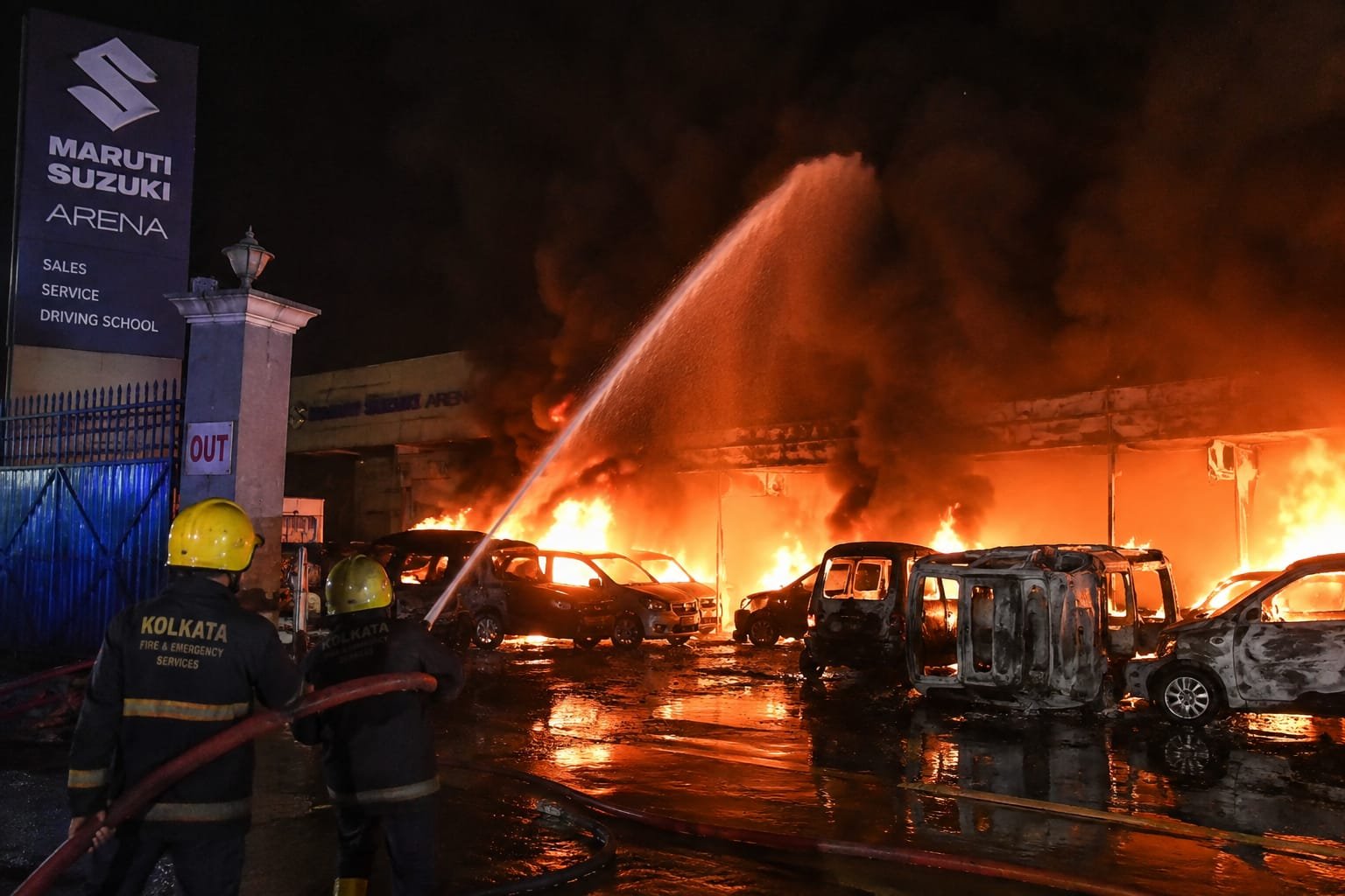 Major Fire Near Kolkata Airport Leaves Vehicles Gutted