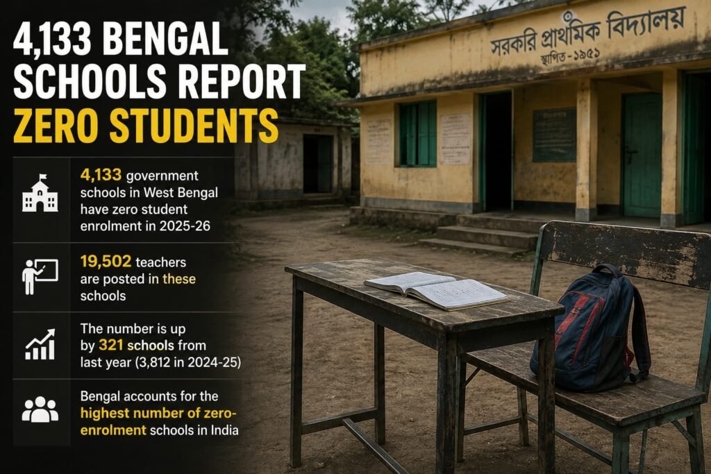 4,133 Bengal Schools Report Zero Student Enrolment
