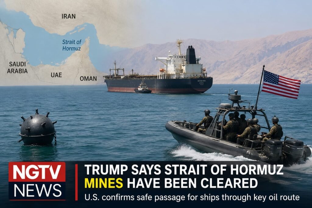 Trump Says Strait of Hormuz Mines Have Been Cleared