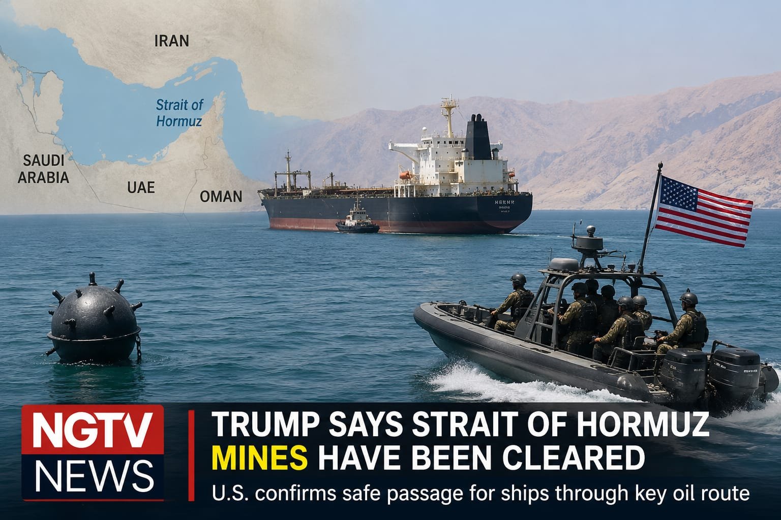 Trump Says Strait of Hormuz Mines Have Been Cleared