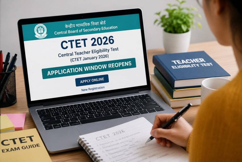 CTET 2026 Application Window Reopens; Candidates Get Another Chance to Apply