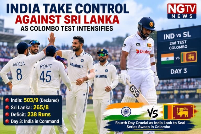 INDIA TAKE CONTROL AGAINST SRI LANKA AS COLOMBO TEST INTENSIFIES
