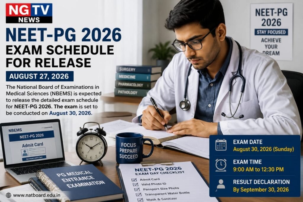 NEET-PG 2026 Admit Card Release Ahead of August 30 Examination