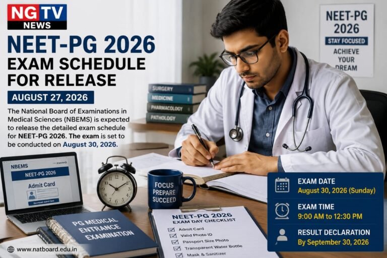 NEET-PG 2026 Admit Card Release Ahead of August 30 Examination