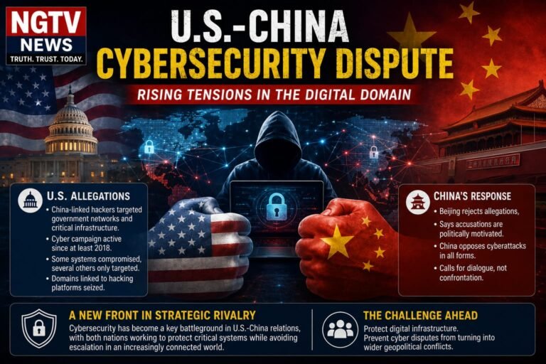 U.S.-CHINA CYBERSECURITY DISPUTE DEEPENS AS WASHINGTON ALLEGES CHINESE-LINKED HACKING CAMPAIGN