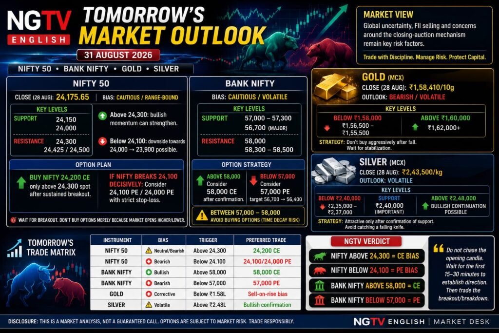 TOMORROW'S MARKET OUTLOOK — 31 AUGUST 2026
