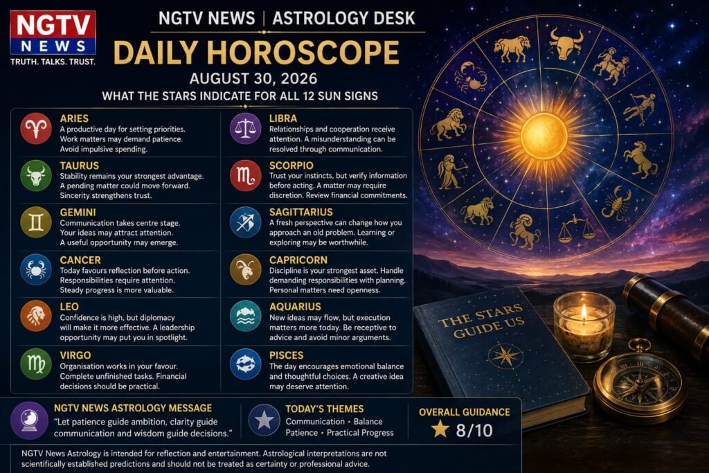 Daily Horoscope — August 30, 2026