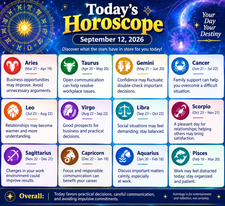 🔮 Today’s Horoscope — September 12, 2026