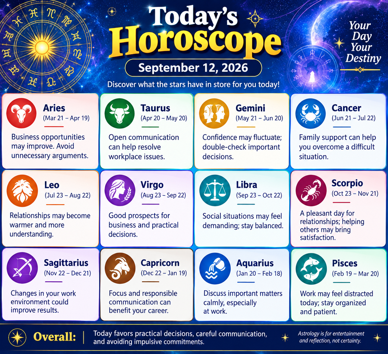 🔮 Today’s Horoscope — September 12, 2026