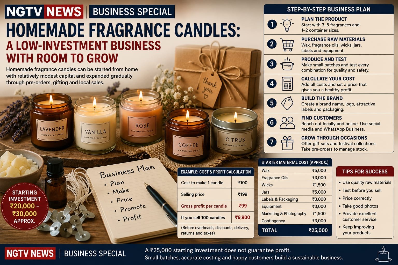 HOMEMADE FRAGRANCE CANDLES: A LOW-INVESTMENT BUSINESS WITH ROOM TO GROW
