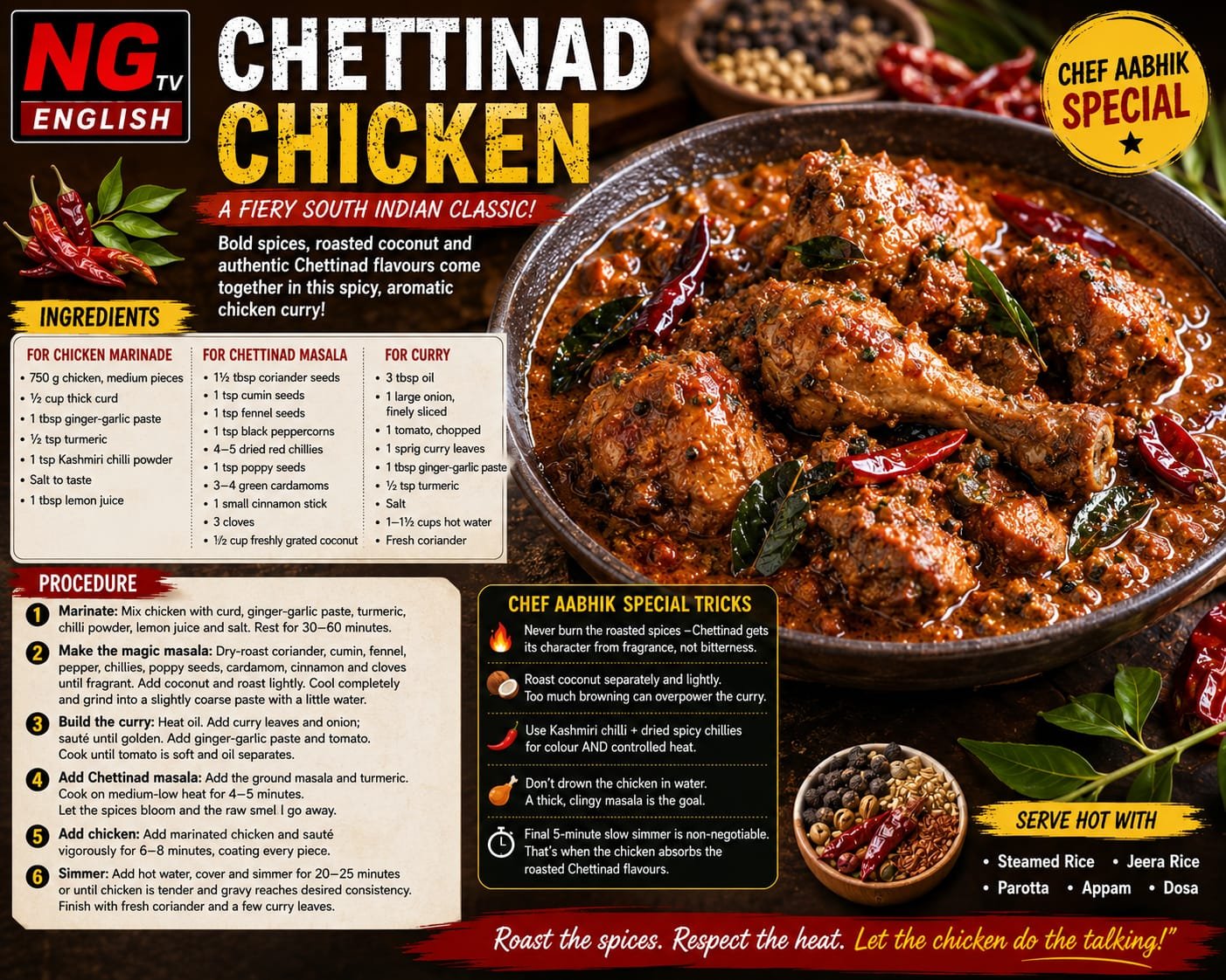 CHETTINAD CHICKEN — South Indian Fire on Your Plate!