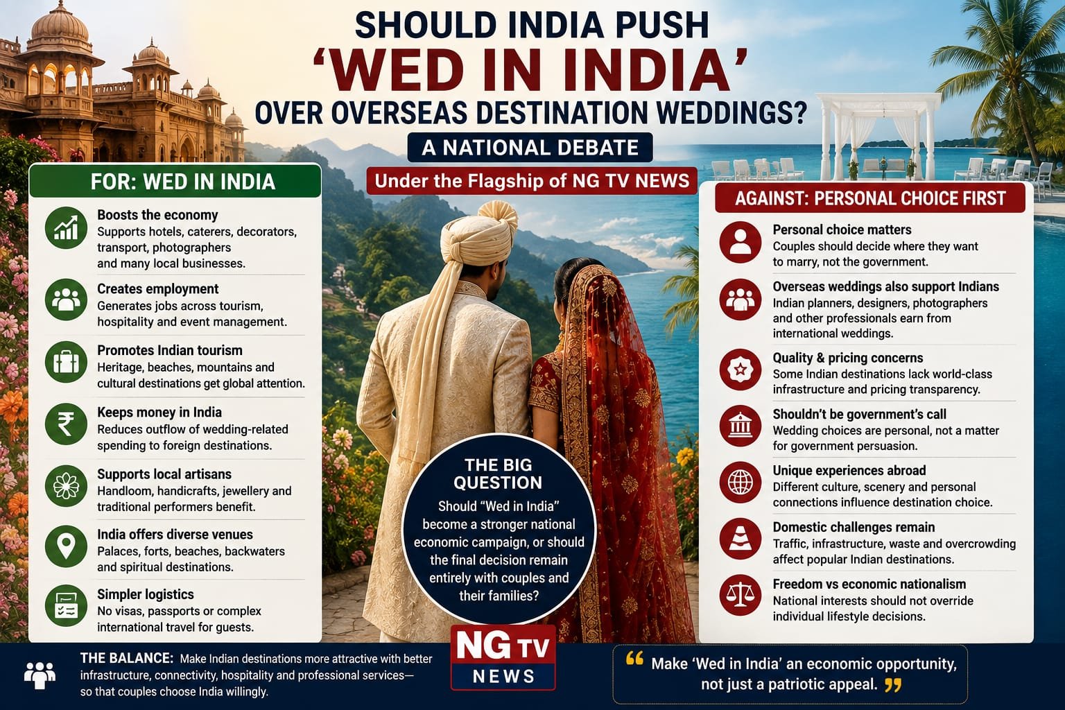 SHOULD INDIA PUSH “WED IN INDIA” OVER OVERSEAS DESTINATION WEDDINGS