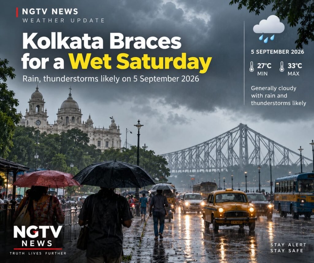 Kolkata Braces for a Wet Saturday as Thunderstorms Remain Likely