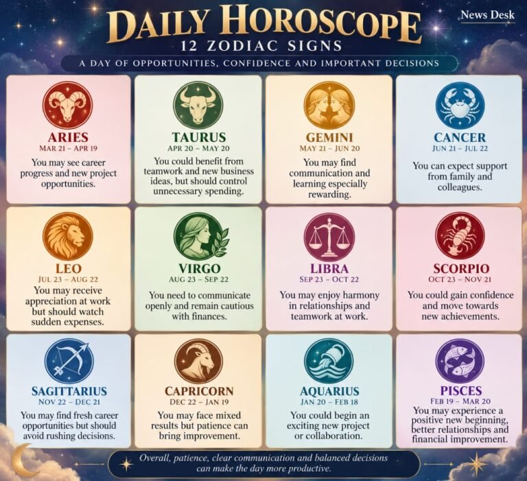 Today’s Horoscope: New Opportunities for 3 Zodiac Signs, Financial Caution Advised for Others